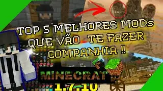 TOP 5 MODS para voc&ecirc; NUNCA MAIS jogar sozinho no Minecraft 1.7.10!