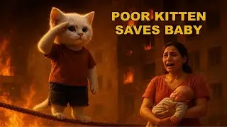 Poor Kitten की Brave Story 🔥 | Building Blast में बच्चे की जान बचाई 😿 | Heart Touching Cat Movie