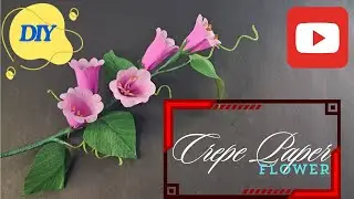 🌸 DIY Bell Flower | Easy Step-by-Step Tutorial 🌸l Crepe Paper Flower #paperflowercraft #diy