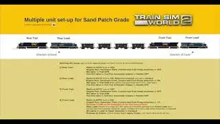 Multiple unit set-up for Sand Patch Grade in Train Sim World 2