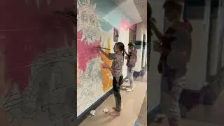 Sensory mural collaboration with the 5th grade students at Hagan Elementary School.