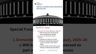 Monsoon Session 2025: #ParliamentUpdates #MonsoonSession2025