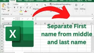 Separate First name from middle and last name in Excel |**TechLearning_Hub: Learn Excel**|