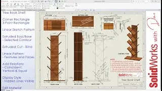 Tree Book Shelf - Design and Tutorial with Solidworks | DIY Furniture