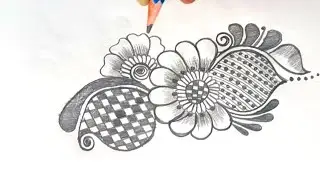 Pencil Mehandi drawing||Pakistani Mehndi drawing||Bangali mehandi design||