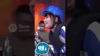 Japanese Game Show where cute Japanese ladies have to ride electric riding horse at high speeds