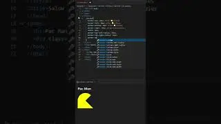 Pacman using HTML and CSS tutorial for beginners using VSCode IDE 