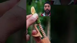 New booden craft withsmoll#toy #bushcraft#survival #diy #bambooart #slingshots #bamboogun #diycrafts