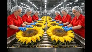 Mass Production: Inside the sunflower oil production process ( Full Process )