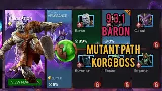 MCOC (9.3.1) BARON QUEST (MUTANT PATH) WALKTHROUGH KORG BOSS COMPLETION 