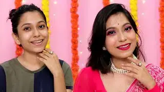 EASY Diwali Makeup Look🎉| AFFORDABLE Diwali Makeup Tutorial ✨| Diwali Makeup With Saree