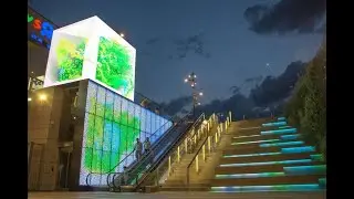 Dynamic digital facade in Puerto Venecia Shopping Resort
