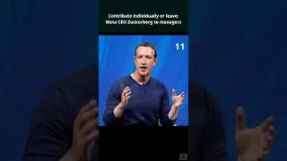Contribute individually or leave: Meta CEO Zuckerberg to managers
