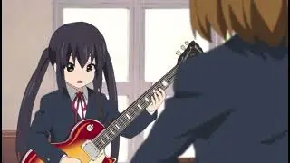 K-ON! Клуб легкой музыки. Юи Хирасаву спрашивают кто её любимый гитарист. Смешные моменты из аниме!