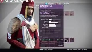 Destiny vendor reset new monarchy 8/8/17