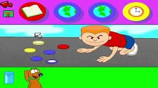 Jumpstart 1st Grade (1995) POGS & Slammers Milk Cap Game