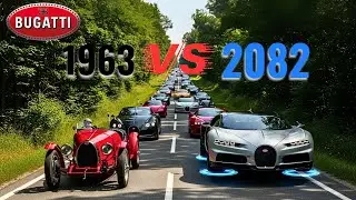 BUGATTI Car Evolution (1910 &ndash; Beyond Time) in 2 Minutes! | LEGENDARY Hypercars