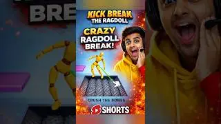 part-58  kick break the Ragdoll game person fallen on the roller to satisfy people #shorts