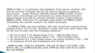 Ideology and rule of MMM Global
