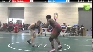 1st Place - 220 lbs. Allen Stallings (Illinois) vs. Cole Nye (Pennsylvania)