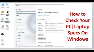 How To Check Your PC | Laptop Specs in Windows