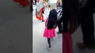 Little girl shadowing Torito dancers in Guatemala #shorts #youtubeshorts #visitguatemala