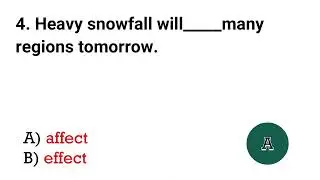 Affect vs Effect | Use of Affect & Effect | Grammar exercise