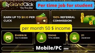 Earn money online for student।grandclick tutorial bangla | grandclick payment proof.