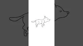 Draw dog movement | Frame by frame animation #shorts