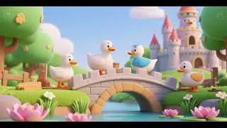 Ducks Build a Lily Castle Bridge | Fun Pond Song for Kids | Nursery Rhymes & Learning Songs