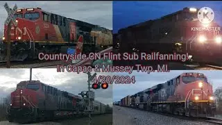 CN Flint Sub Railfanning Day In The Far Eastern Countryside of Michigan - Capac, MI. 4/20/2024