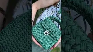 Сумочка зефирка из шнура. Подробный МК. Вязание крючком #crochet