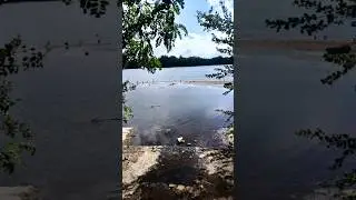 Walking on the Dorsten lake in Germany with my husband