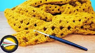 Puha háromszögkendő horgolása tavaszra | egyszerű és gyors kendőhorgolás | kezdőknek | horgolóiskola