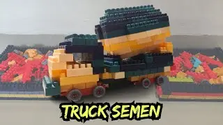 Cara membuat Truk Semen dari Lego Block | Satisfying DIY lego truck | building blocks Truck #lego 