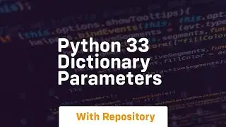 Python 33 dictionary parameters