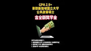 GPA 2.9 got into NUS Master in Public Policy on a full scholarship