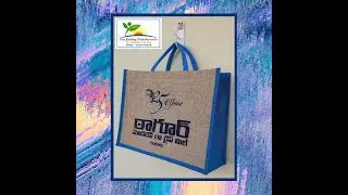 Blue jute shopping bag | Jute shopping bag large | Shopping bag jute bag | Jute bag for shopping