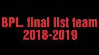 BPL 2019 all team player list