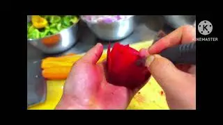 Beetroot and flower garnish king off chef ￼￼