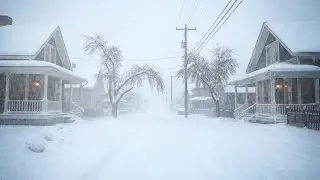 Snowstorm White Noise ❄️ Winter Blizzard Ambience for Better Sleep 🌨️ #live