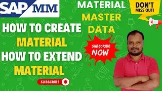 03 How to Create Material I How to Extend Material #SAP #MaterialMaster