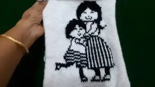 Mother and daughter  design for sweater