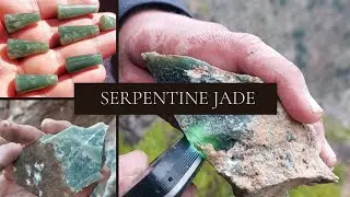 Serpentine Jade mine exploration at Dir lower Talash (cut and polish)