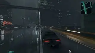Cyberpunk 2077 Path Tracing | Quick drive | Rain | Gits 2.8 SHOWA | Enhanced weather 4k