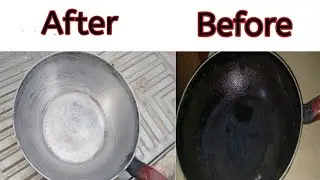 Nonstick pan Ko Silver Me Change Krne Ka Tarika|Jalay Hue Bartan Ko Saaf Krne Ka  Tarika|RST food