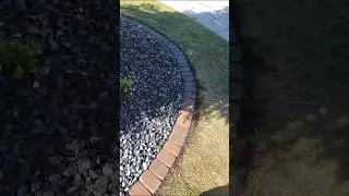 Creating a Clean Transition: Cobble Paver Mowing Edge for Perfect Xeriscaping #calgarylandscaping