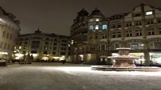 Snow in Leipzig Germany