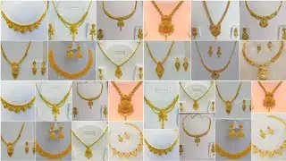 New 1 tola gold set designs | lightweight gold necklace set for girls 2024