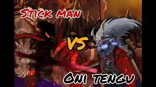 Stick man vs Oni tengu (Epic heroes war)